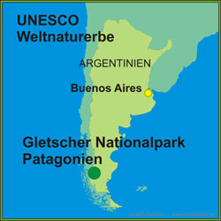 Gletscher Nationalpark Patagonien – die einzigartige Landschaft aus Eis und Fels ist UNESCO Welterbe