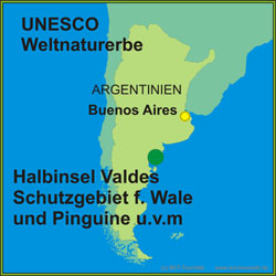 Halbinsel Valdes, die Heimat von Walen,Seelöwen und Pinguinen ist UNESCO Weltnaturerbe Halbinsel Valdes – das Naturschutzgebiet ist UNESCO Welterbe